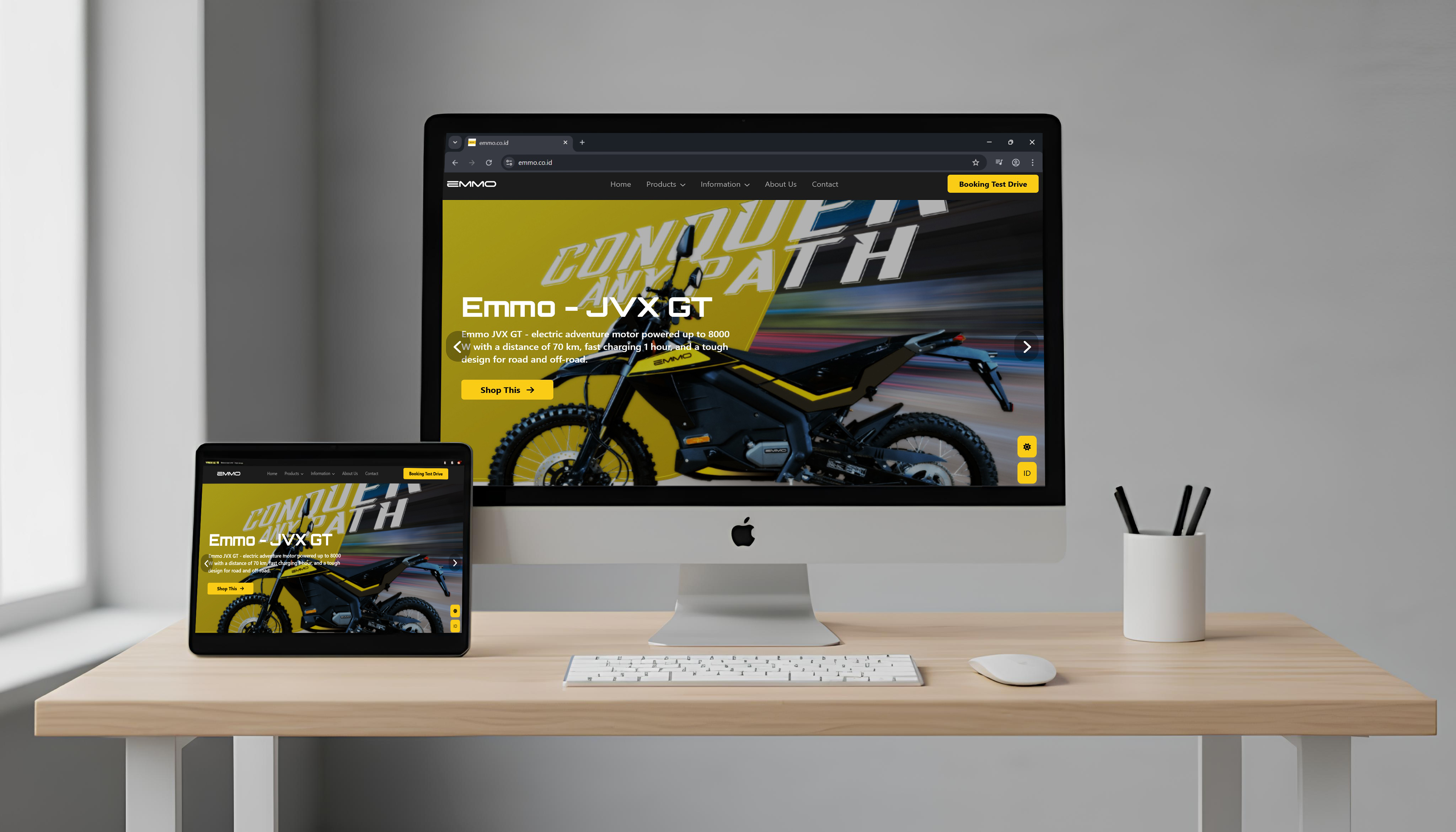 Emmo: Elektrifikasi Perjalanan Anda Desktop UI